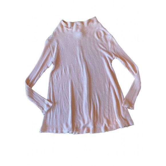 We the Free Free People Lover Ribbed Split Back Thermal Mock Neck Top Size XS - Picture 2 of 7